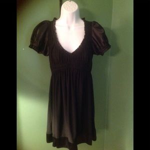 JFW Little black baby doll dress satin women's S